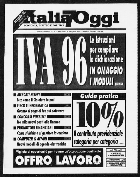 Italia oggi : quotidiano di economia finanza e politica